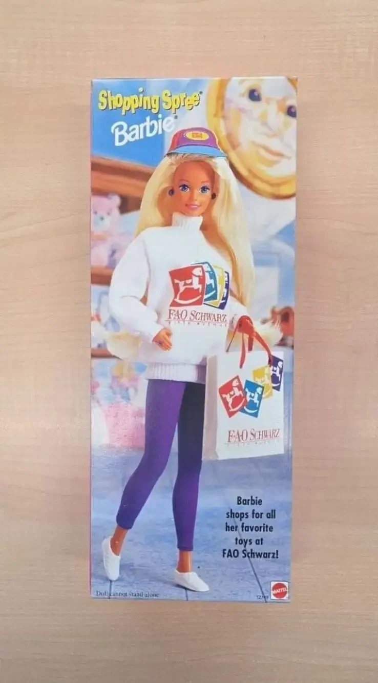 Vintage 1994 FAO Schwarz Souvenir Ed Shopping Spree Barbie Doll Mattel #12749
